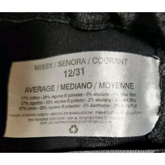 Chaps Women's Straight Leg Jeans Size 12 Solid Black - Picture 6 of 6